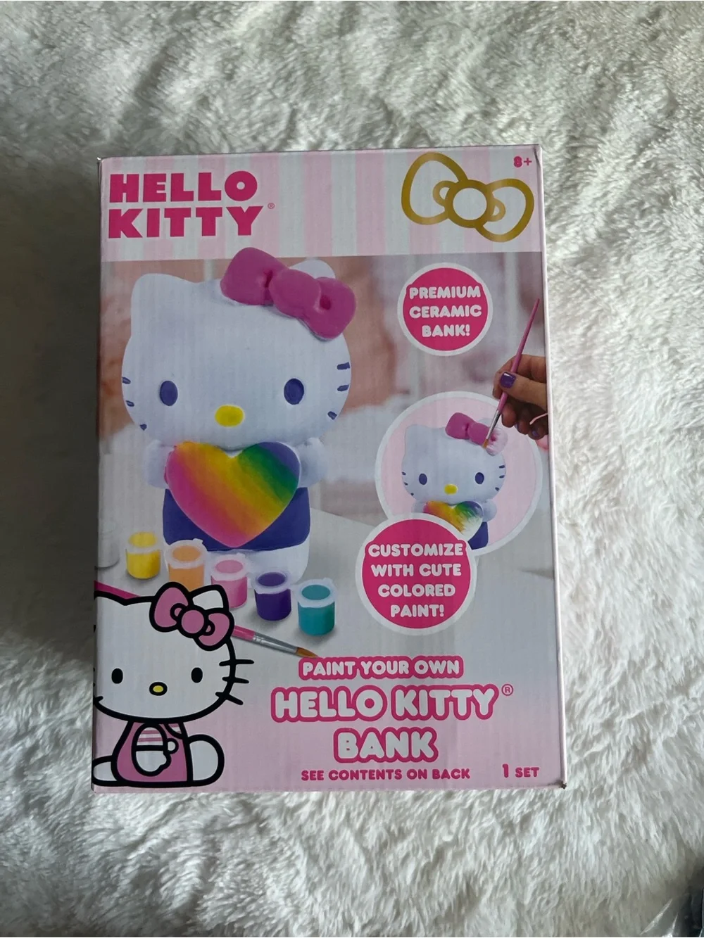 Hello Kitty Paint Your Own Ceramic Bank Craft Kit Ages 8+ New